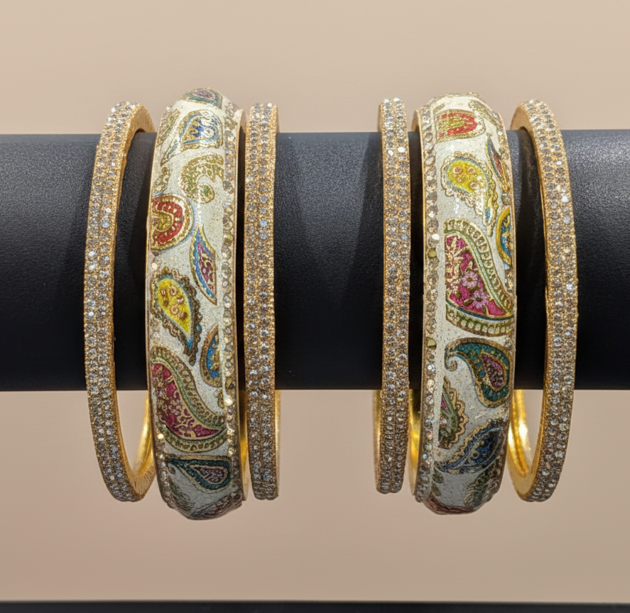 Majestic Meenakari Elegance Bangles set