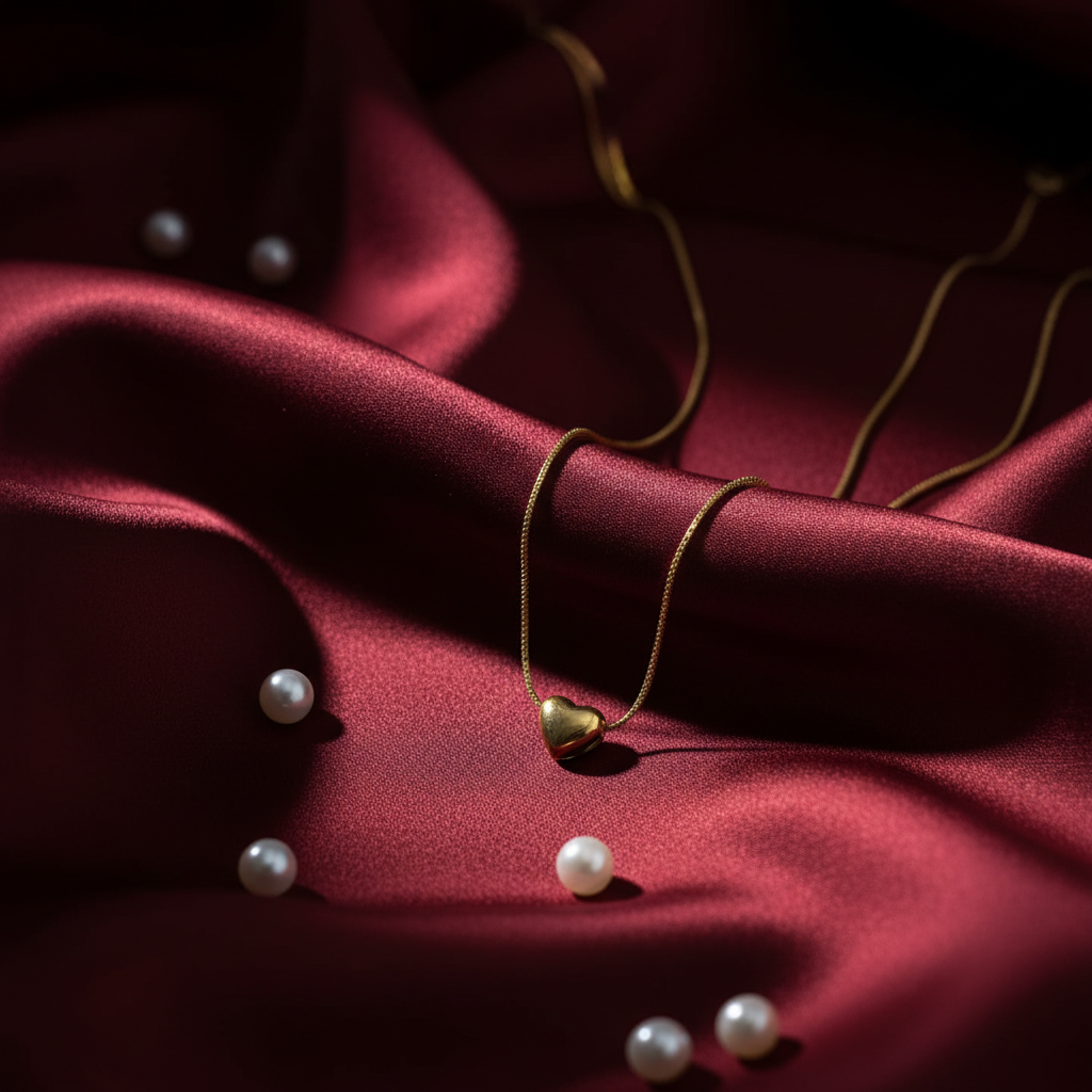 Minimal Gold Heart Pendant Necklace